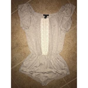 Forever 21 romper with lace detail